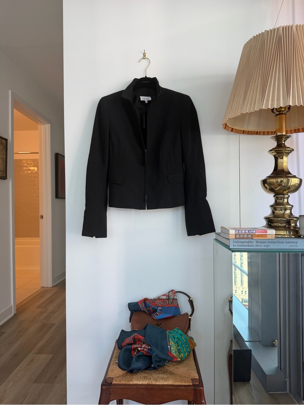 Akris Punto Black Tailored Wool Zip Jacket
